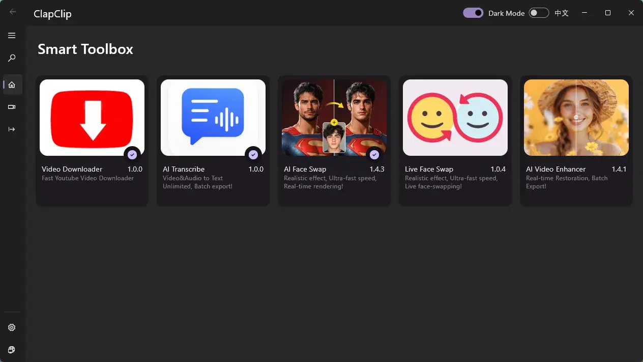 ClapClip downloader queue and video metadata preview